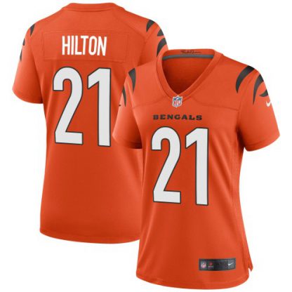 Cincinnati Cincinnati Bengals #21 Mike Hilton Orange Nike Women's Game Jersey