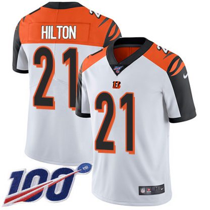 Nike Cincinnati Bengals #21 Mike Hilton White Youth Stitched NFL 100th Season Vapor Untouchable Limited Jersey