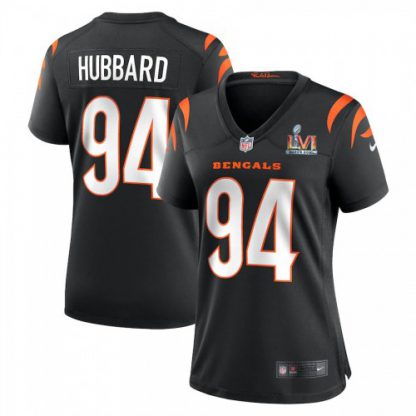 Cincinnati Cincinnati Bengals #94 Sam Hubbard White Super Bowl LVI Patch Nike Women's Game Jersey