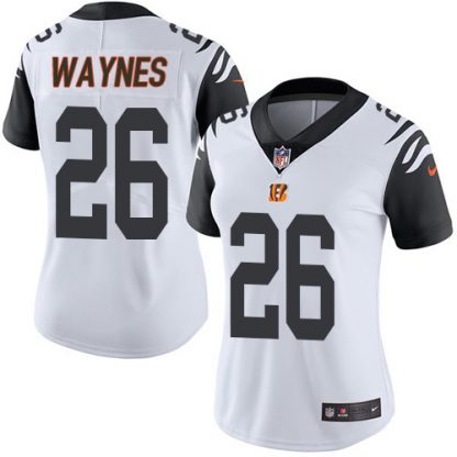 Nike Cincinnati Bengals #26 Trae Waynes White Women's Stitched NFL Limited Rush Jersey