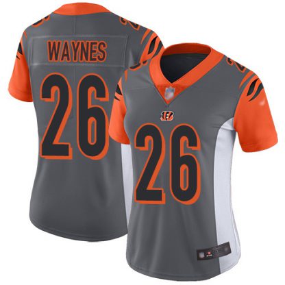 Nike Cincinnati Bengals #26 Trae Waynes Silver Women's Stitched NFL Limited Inverted Legend Jersey