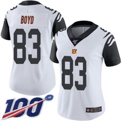 Nike Cincinnati Bengals #83 Tyler Boyd White Women's Stitched NFL Limited Rush 100th Season Jersey