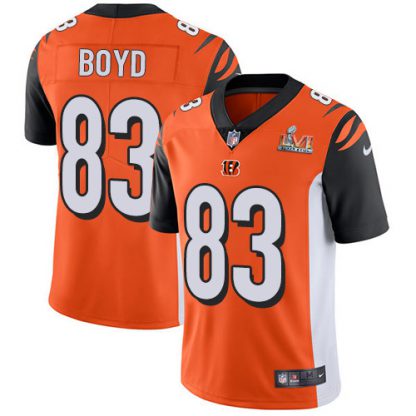 Nike Cincinnati Bengals #83 Tyler Boyd Orange Alternate Super Bowl LVI Patch Youth Stitched NFL Vapor Untouchable Limited Jersey