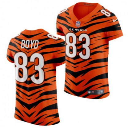 Nike Cincinnati Bengals #83 Tyler Boyd Men's 2021-22 Orange City Edition Elite NFL Jersey