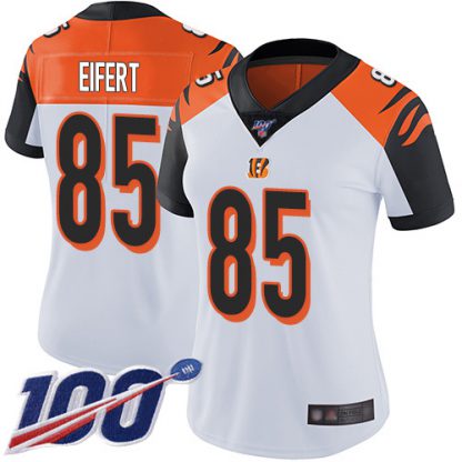 Nike Cincinnati Bengals #85 Tyler Eifert White Women's Stitched NFL 100th Season Vapor Limited Jersey