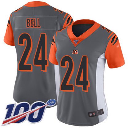 Nike Cincinnati Bengals #24 Vonn Bell Silver Women's Stitched NFL Limited Inverted Legend 100th Season Jersey
