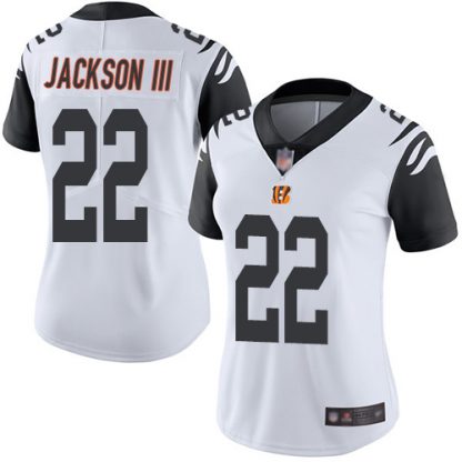 Nike Cincinnati Bengals #22 William Jackson III White Women's Stitched NFL Limited Rush Jersey