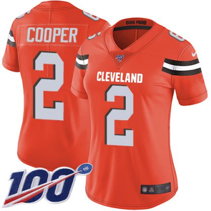 Nike Cleveland Browns #2 Amari Cooper Orange Alternate Women's Stitched NFL 100th Season Vapor Untouchable Limited Jersey