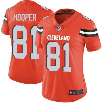 Nike Cleveland Browns #81 Austin Hooper Orange Alternate Women's Stitched NFL Vapor Untouchable Limited Jersey