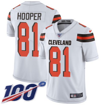 Nike Cleveland Browns #81 Austin Hooper White Youth Stitched NFL 100th Season Vapor Untouchable Limited Jersey