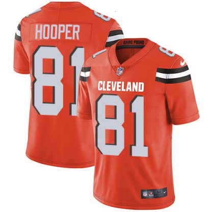 Nike Cleveland Browns #81 Austin Hooper Orange Alternate Men's Stitched NFL Vapor Untouchable Limited Jersey