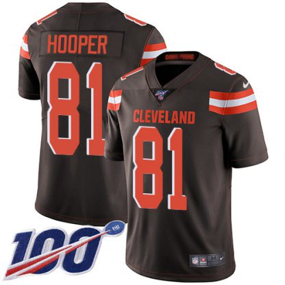 Nike Cleveland Browns #81 Austin Hooper Brown Team Color Men's Stitched NFL 100th Season Vapor Untouchable Limited Jersey