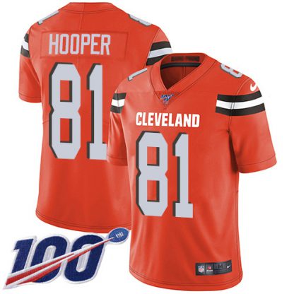 Nike Cleveland Browns #81 Austin Hooper Orange Alternate Men's Stitched NFL 100th Season Vapor Untouchable Limited Jersey