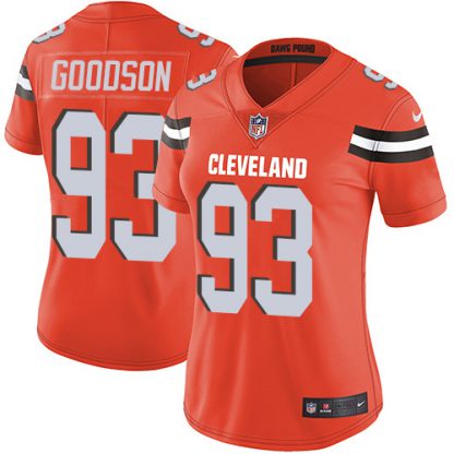 Nike Cleveland Browns #93 B.J. Goodson Orange Alternate Women's Stitched NFL Vapor Untouchable Limited Jersey