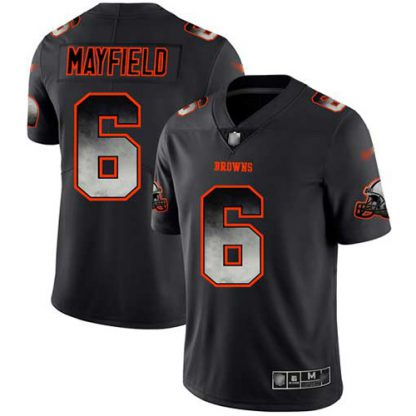 Nike Cleveland Browns #6 Baker Mayfield Black Men's Stitched NFL Vapor Untouchable Limited Smoke Fashion Jersey