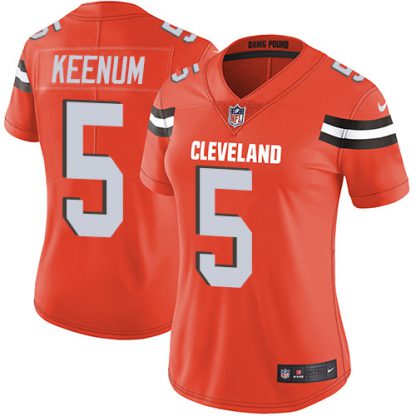 Nike Cleveland Browns #5 Case Keenum Orange Alternate Women's Stitched NFL Vapor Untouchable Limited Jersey