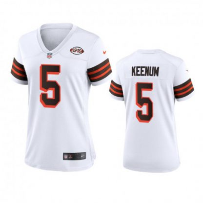 Women Cleveland Browns #5 Case Keenum Nike 1946 Collection Alternate Game Limited NFL Jersey - White