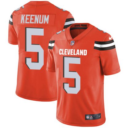 Nike Cleveland Browns #5 Case Keenum Orange Alternate Men's Stitched NFL Vapor Untouchable Limited Jersey