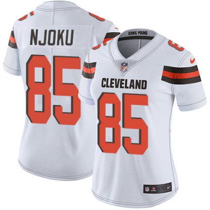 Nike Cleveland Browns #85 David Njoku White Women's Stitched NFL Vapor Untouchable Limited Jersey