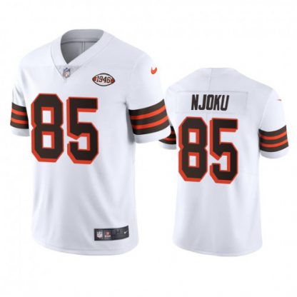 Cleveland Cleveland Browns #85 David Njoku Nike 1946 Collection Alternate Vapor Limited NFL Jersey - White