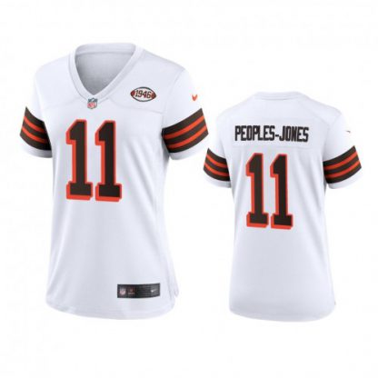 Women Cleveland Browns #11 Donovan Peoples-Jones Nike 1946 Collection Alternate Game Limited NFL Jersey - White