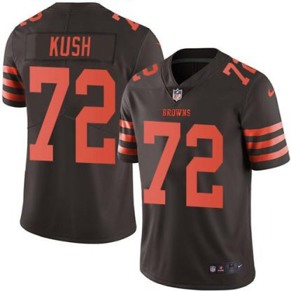 Nike Cleveland Browns #72 Eric Kush Brown Men's Stitched NFL Limited Rush Jersey