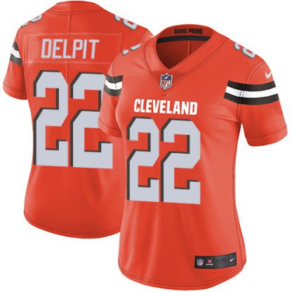 Nike Cleveland Browns #22 Grant Delpit Orange Alternate Women's Stitched NFL Vapor Untouchable Limited Jersey