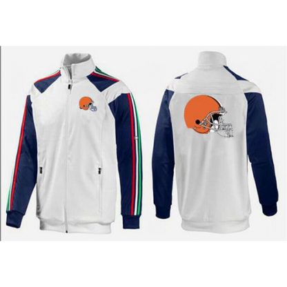 NFL Cleveland Cleveland Browns Team Logo Jacket White_1
