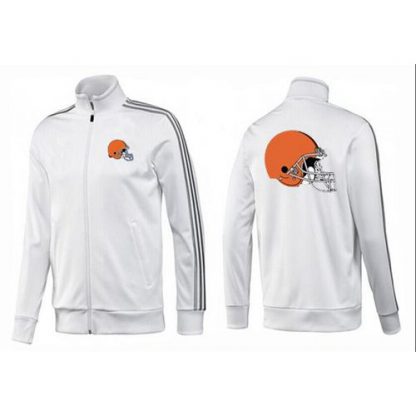 NFL Cleveland Cleveland Browns Team Logo Jacket White_2