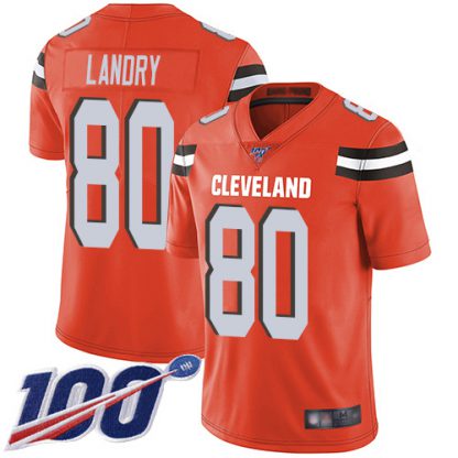 Nike Cleveland Browns #80 Jarvis Landry Orange Alternate Men's Stitched NFL 100th Season Vapor Limited Jersey