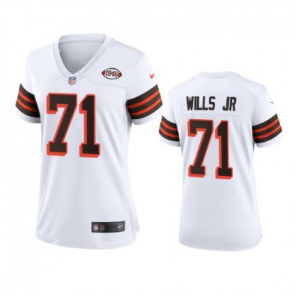 Women Cleveland Browns #71 Jedrick Wills Jr. Nike 1946 Collection Alternate Game Limited NFL Jersey - White