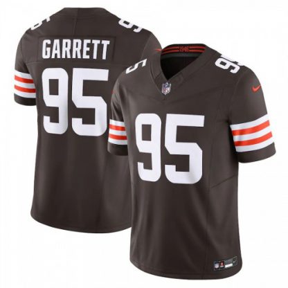 Cleveland Cleveland Browns #95 Myles Garrett Nike Men'sBrown Vapor F.U.S.E. Limited Jersey