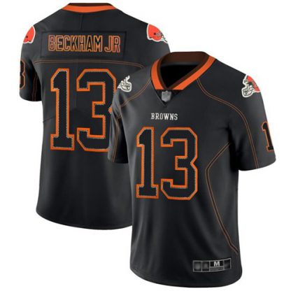 Nike Cleveland Browns #13 Odell Beckham Jr Lights Out Black Men's Stitched NFL Limited Rush Jersey