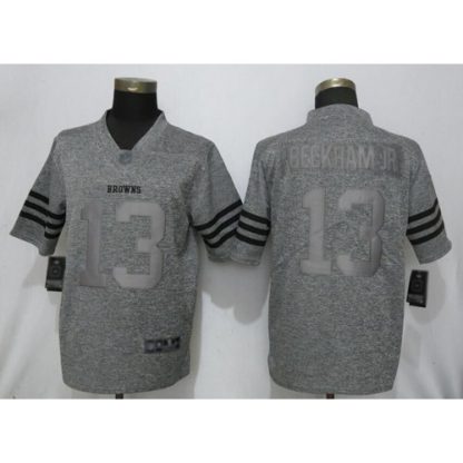 Nike Cleveland Browns #13 Odell Beckham Jr Gray Men's Stitched NFL Limited Gridiron Gray Jersey