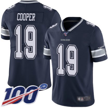 Nike Dallas Cowboys #19 Amari Cooper Navy Blue Team Color Men's Stitched NFL 100th Season Vapor Limited Jersey