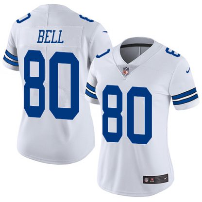 Nike Dallas Cowboys #80 Blake Bell White Women's Stitched NFL Vapor Untouchable Limited Jersey