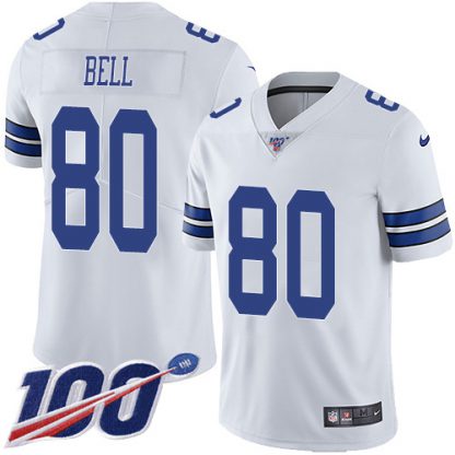 Nike Dallas Cowboys #80 Blake Bell White Youth Stitched NFL 100th Season Vapor Untouchable Limited Jersey