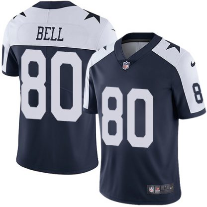 Nike Dallas Cowboys #80 Blake Bell Navy Blue Thanksgiving Men's Stitched NFL Vapor Untouchable Limited Throwback Jersey