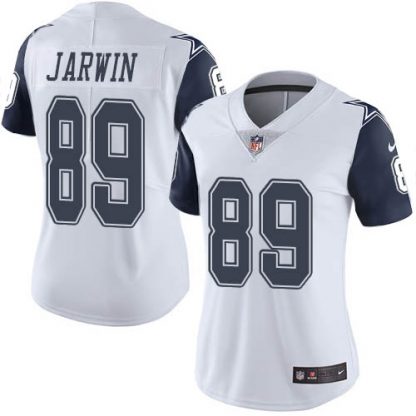 Nike Dallas Cowboys #89 Blake Jarwin White Women's Stitched NFL Limited Rush Jersey