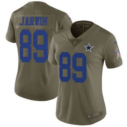 Nike Dallas Cowboys #89 Blake Jarwin Olive Women's Stitched NFL Limited 2017 Salute To Service Jersey