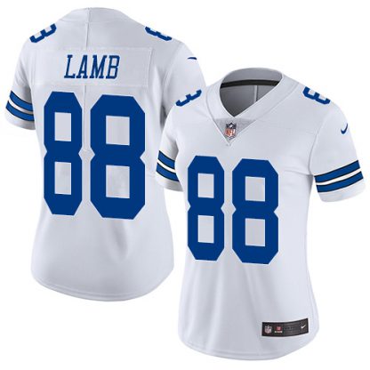 Nike Dallas Cowboys #88 CeeDee Lamb White Women's Stitched NFL Vapor Untouchable Limited Jersey