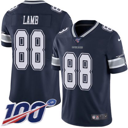 Nike Dallas Cowboys #88 CeeDee Lamb Navy Blue Team Color Youth Stitched NFL 100th Season Vapor Untouchable Limited Jersey