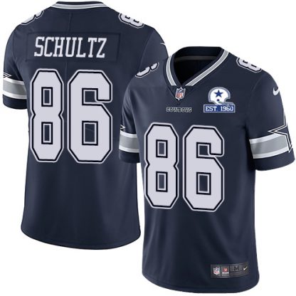 Nike Dallas Cowboys #86 Dalton Schultz Navy Blue Team Color Men's Stitched With Established In 1960 Patch NFL Vapor Untouchable Limited Jersey