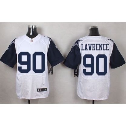 Nike Dallas Cowboys #90 Demarcus Lawrence White Men's Stitched NFL Elite Rush Jersey