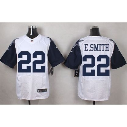Nike Dallas Cowboys #22 Emmitt Smith White Men's Stitched NFL Elite Rush Jersey