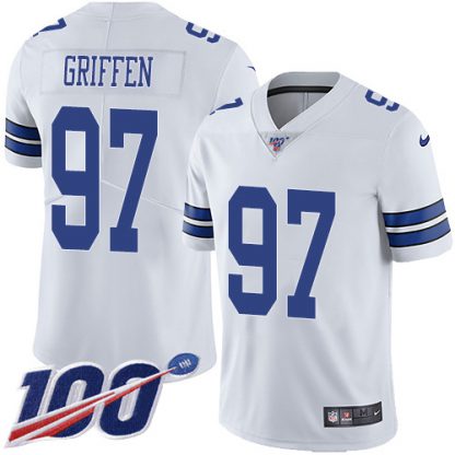 Nike Dallas Cowboys #97 Everson Griffen White Youth Stitched NFL 100th Season Vapor Untouchable Limited Jersey