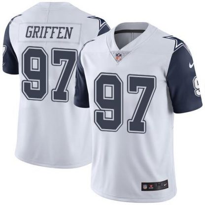 Nike Dallas Cowboys #97 Everson Griffen White Men's Stitched NFL Limited Rush Jersey