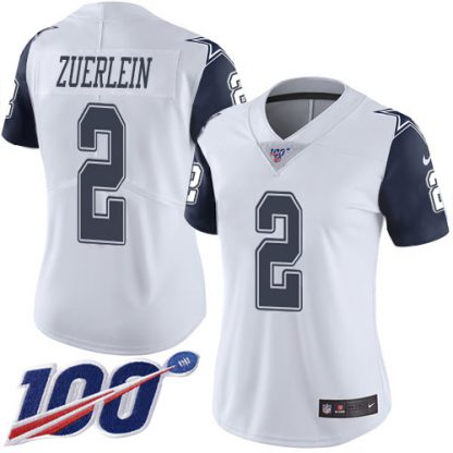 Nike Dallas Cowboys #2 Greg Zuerlein White Women's Stitched NFL Limited Rush 100th Season Jersey