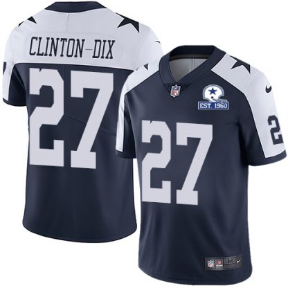 Nike Dallas Cowboys #27 Ha Ha Clinton-Dix Navy Blue Thanksgiving Men's Stitched With Established In 1960 Patch NFL Vapor Untouchable Limited Throwback Jersey