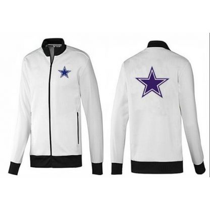 NFL Dallas Dallas Cowboys Team Logo Jacket White_1